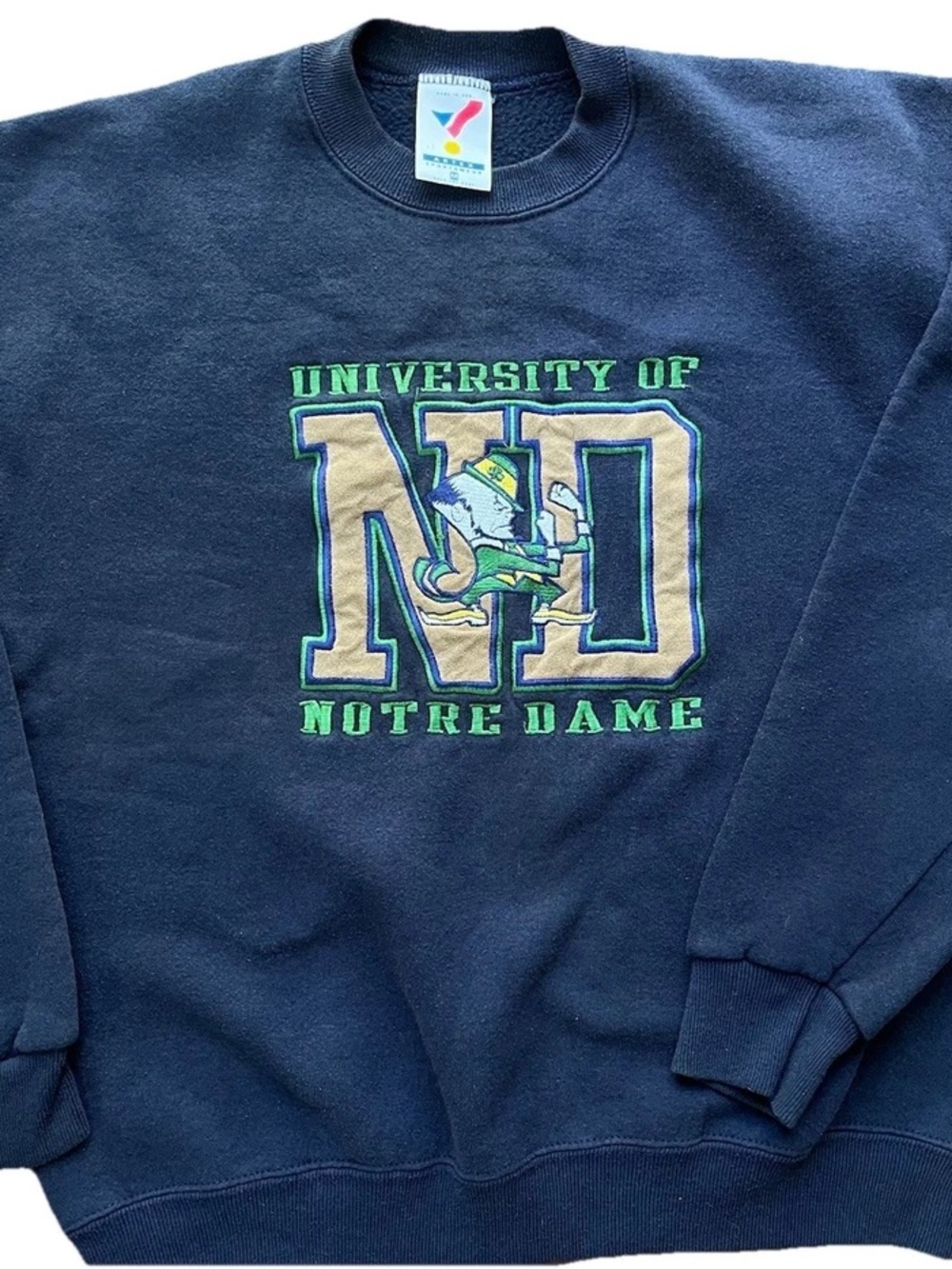 Vintage University of Notre Dame Navy Crewneck Sweatshirt